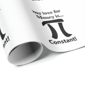 Pi Symbol Funny Meine Liebe für Geld ist Pi Symbol Geschenkpapier (Rolleneckpunkt)