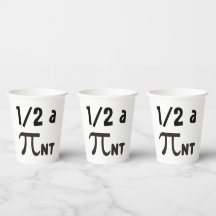 Pi Symbol Funny Pi-nt © halbe Pint 8oz Paper Cups