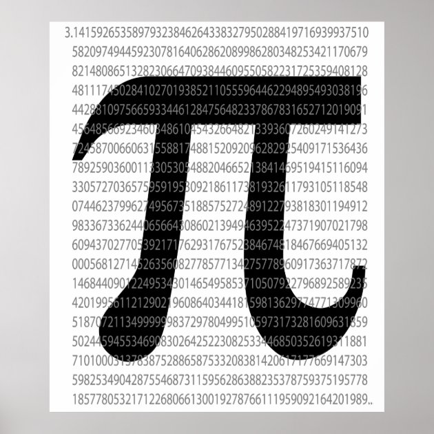1art1 Mathematik Poster 'Pi' – Kunstdruck 80x60 Cm, Hochwertiges Papier, Detailreich