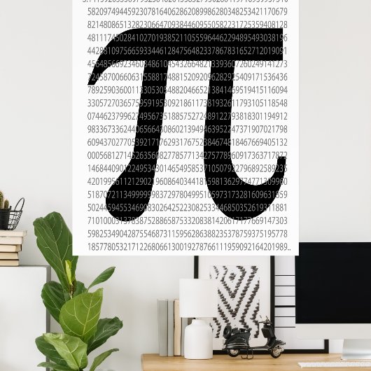 Pi-Symbol für Mathematik Poster (Heimbüro)