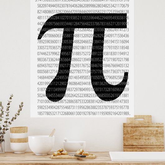 Pi-Symbol für Mathematik Poster (Küche)