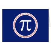 Pi-Symbol in Circle auf Navy Blue (Vorderseite (Horizontal))