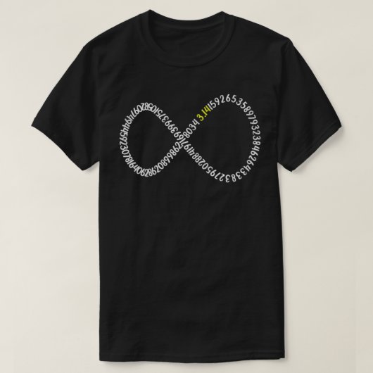 Pi Symbol Infinity , Funny Pi Day , Mathematiklehr T-Shirt (Design vorne)