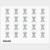Pi Symbol irrationales Verhalten Square Sticker (Blatt)