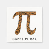 Pi Symbol Leopard Muster Happy Pi Day Serviette (Vorderseite)
