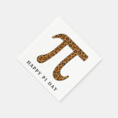 Pi Symbol Leopard Muster Happy Pi Day Serviette (Ecke)