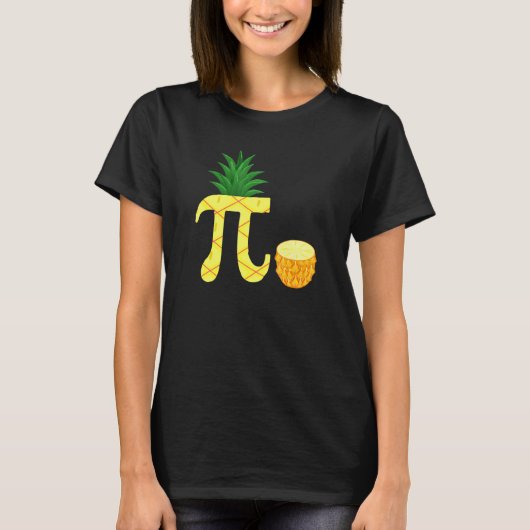 Pi Symbol Math Geek Pineaple Mathelehrer T-Shirt (Vorderseite)