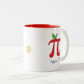 Pi Symbol Math Lehrer Apple Niedlich Funny Zweifarbige Tasse (VorderseiteRechts)