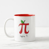 Pi Symbol Math Lehrer Apple Niedlich Funny Zweifarbige Tasse (Links)