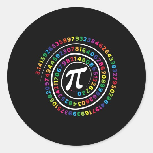 Pi Symbol Math Lehrer Pi Day Runder Aufkleber (Vorderseite)