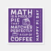 Pi Symbol Mathe ist Lila Pie Happy Pi Day Serviette (Vorderseite)