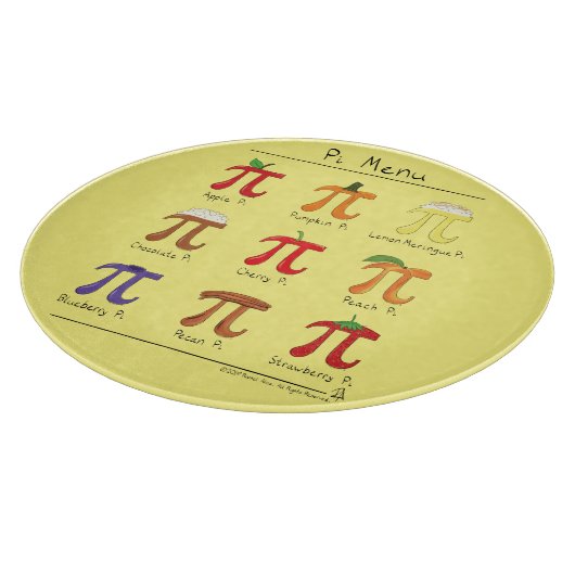 Pi Symbol Menu Niedlich Mathematiklehrer Schneidebrett (Ecke)