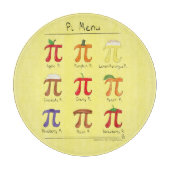 Pi Symbol Menu Niedlich Mathematiklehrer Schneidebrett (Vorderseite)