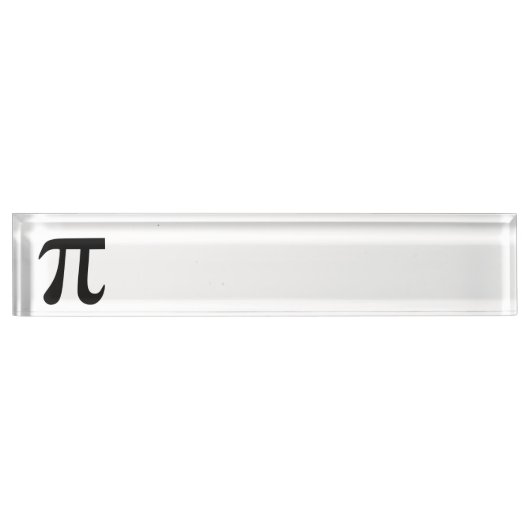 Pi Symbol Namensplakette (Vorderseite)