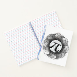 Pi Symbol Optical Illusion Notebook für Sie Notizblock