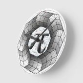 Pi-Symbol - optische Illusionsusionsuhr für Mathel Runde Wanduhr (Winkel)