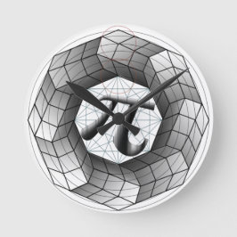 Pi-Symbol - optische Illusionsusionsuhr für Mathel Runde Wanduhr