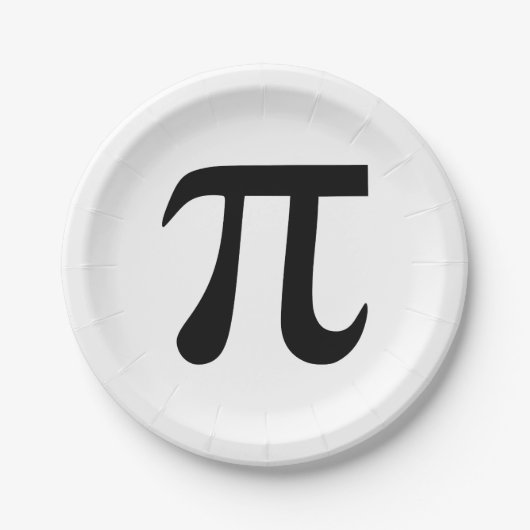Pi Symbol Pappteller (Vorderseite)