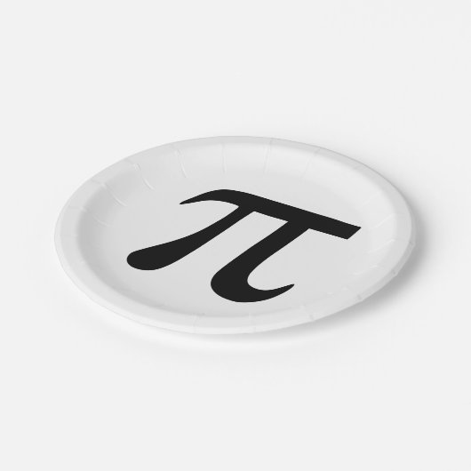 Pi Symbol Pappteller (Schrägansicht)