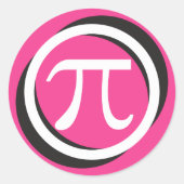 Pi Symbol - PINK Pi Day Stickers (Vorderseite)