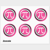Pi Symbol - PINK Pi Day Stickers (Blatt)