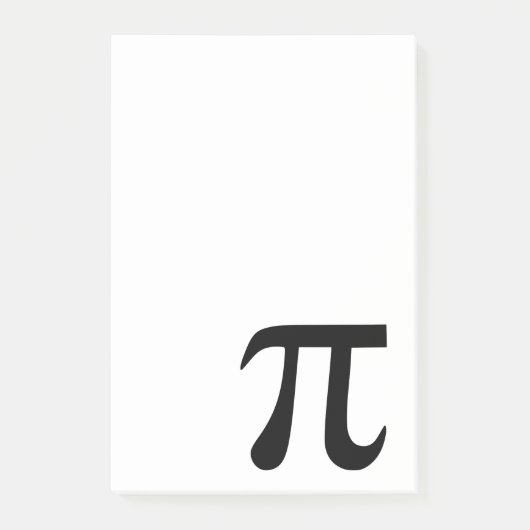 Pi Symbol Post-it Klebezettel (Vorderseite)