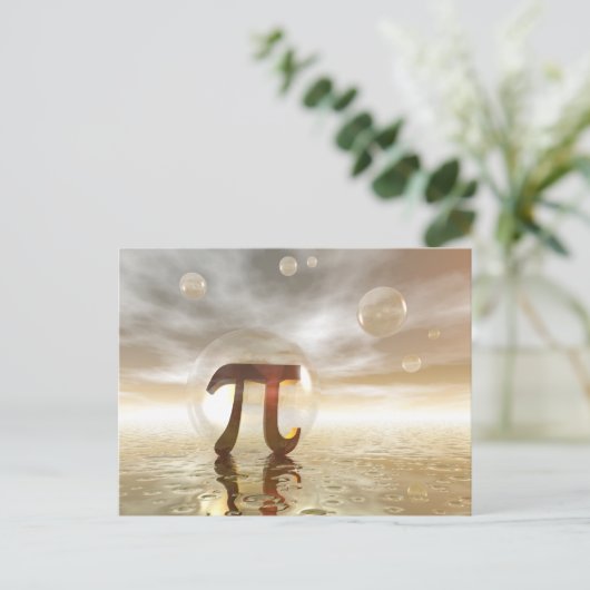 Pi Symbol Postkarte (Stehend Vorderseite)