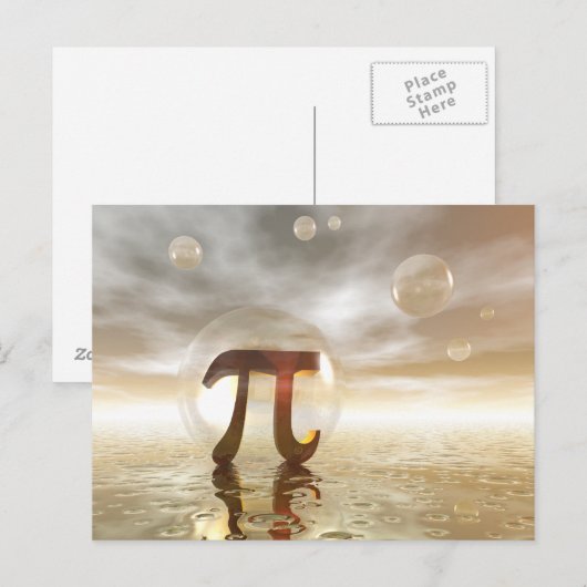 Pi Symbol Postkarte (Vorne/Hinten)