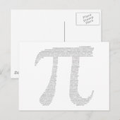 Pi Symbol Postkarte (Vorne/Hinten)