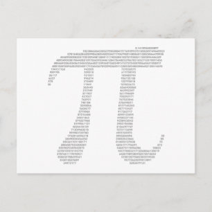 Pi Symbol Postkarte