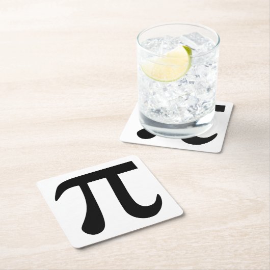 Pi Symbol Rechteckiger Pappuntersetzer (Vor Ort)