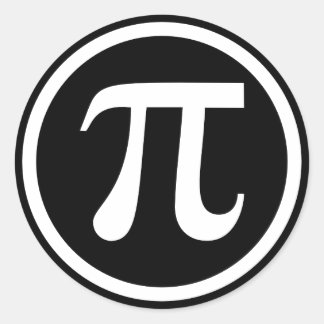 Pi Symbol Runder Aufkleber
