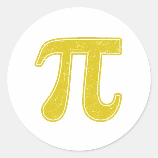 Pi-Symbol Runder Aufkleber (Vorderseite)