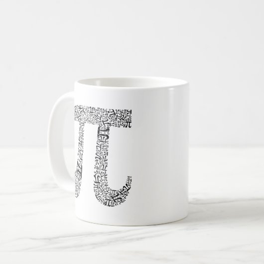 Pi-Symbol-Tasse Kaffeetasse (Vorderseite Links)