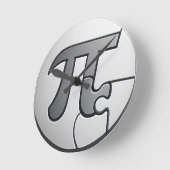 Pi Symbol Tee - Minimalist Math Pi Day Design Runde Wanduhr (Winkel)