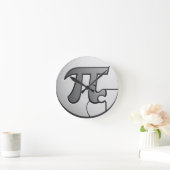 Pi Symbol Tee - Minimalist Math Pi Day Design Runde Wanduhr (Zuhause)