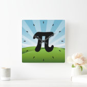 Pi Symbol Wall Clock Quadratische Wanduhr (Zuhause)