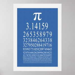 Pi-Symbol Zahlenummer Poster