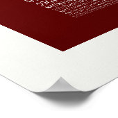 Pi-Symbol Zahlenummer Poster (Ecke)