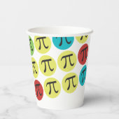 Pi Symbols farbige Mod-Papierstaufeln Pappbecher (Rückseite)