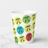 Pi Symbols farbige Mod-Papierstaufeln Pappbecher (Links)