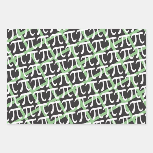 Pi Symbols Pi Day Math Themed Wrapping Paper Geschenkpapier Set (Vorderseite)