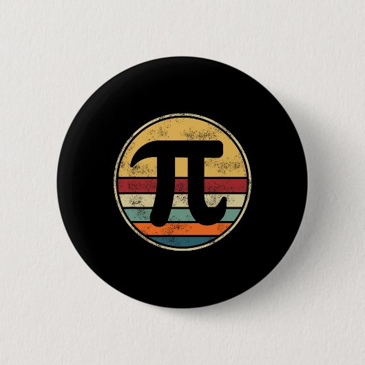 Pi Tag 2025 Mathematik Retro Vintag D Button (Vorderseite)