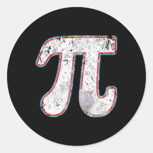 Pi-Tag 2025 Retro Vintage Mathelehrer Frauen Männe Runder Aufkleber