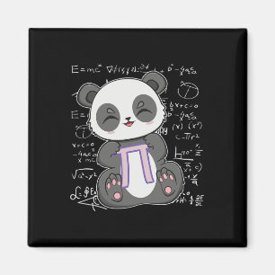 Pi Tag 3.14159 Algebra Mathematiatic Anime Panda B Magnet
