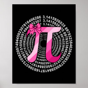 Pi Tag 3.14159 Niedlich Pink Pi Symbol Science und Poster