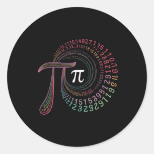 Pi Tag 3.14159 Pi Symbolwissenschaft und Mathemati Runder Aufkleber