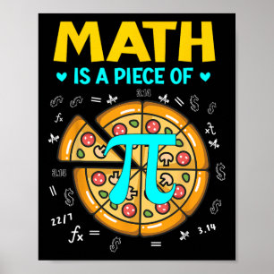 Pi Tag 3.14 Mathe ist ein Stück Pizza Bitcoin Star Poster