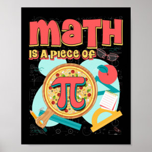 Pi Tag 3.14 Mathe ist ein Stück Pizza Poster