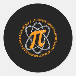 Pi-Tag 3,14 Pi-Zahlensymbol Mathe-Wissenschaft-Ges Runder Aufkleber